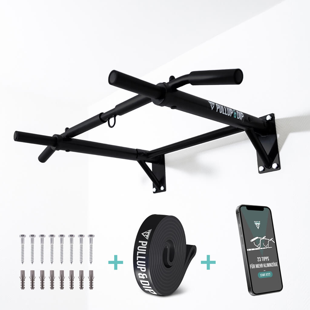 Wall Mounted Pull-up Bar incl. Pull-up Assist Band