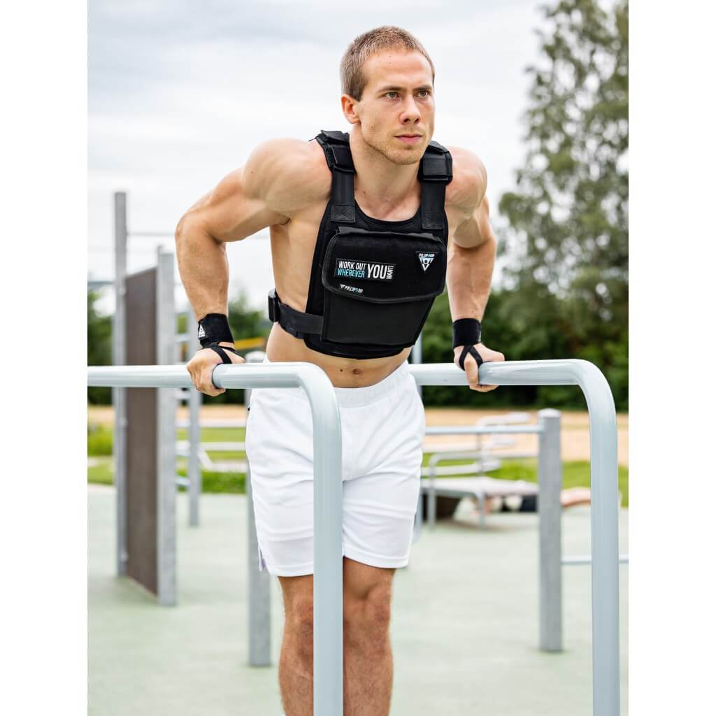 Pullup & dip weight vest with weights up to 15kg