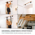 Wooden pull-up bar for wall mounting above door frame