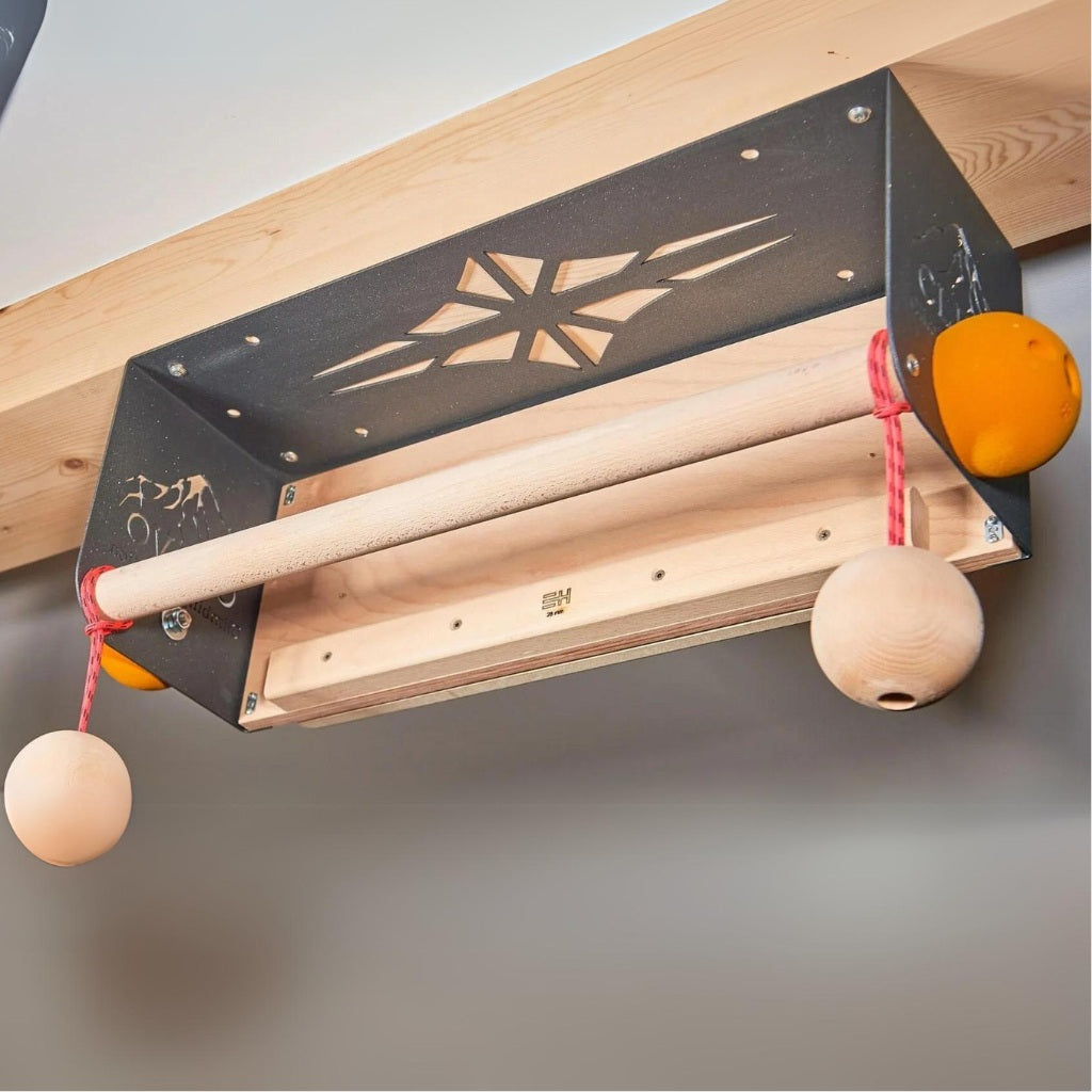 CLEVO S : fixation au plafond pour hangboard, poignées latérales, ustensiles de suspension et barre de traction