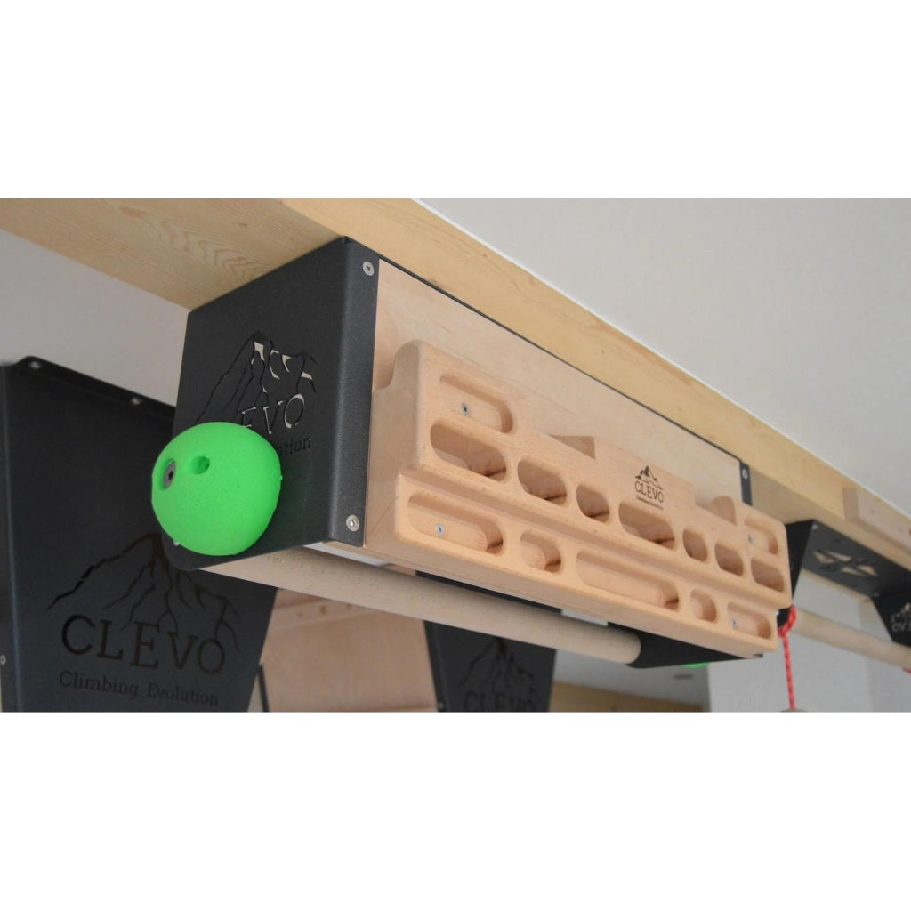 CLEVO S : fixation au plafond pour hangboard, poignées latérales, ustensiles de suspension et barre de traction