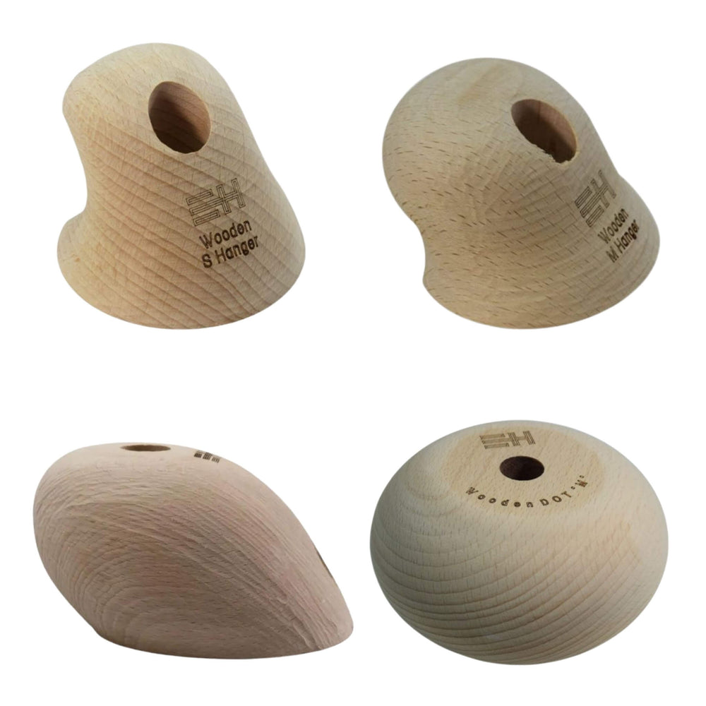 Wooden Climbing Holds From Euroholds in Different Shapes