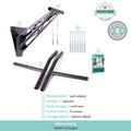 Pull-up and dip bar for wall mounting on interior and exterior wall