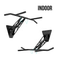 Pull-up and dip bar for wall mounting on interior and exterior wall