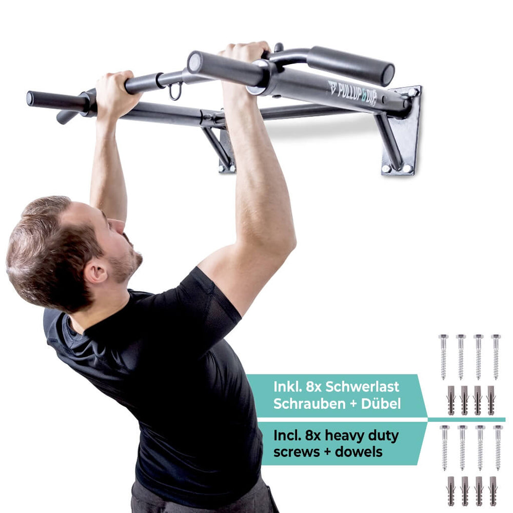 Wall Mounted Pull-up Bar incl. Pull-up Assist Band