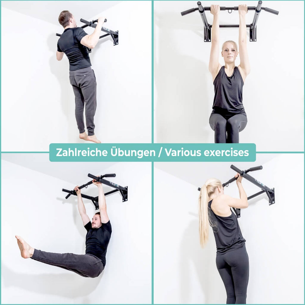 Wall Mounted Pull-up Bar incl. Pull-up Assist Band