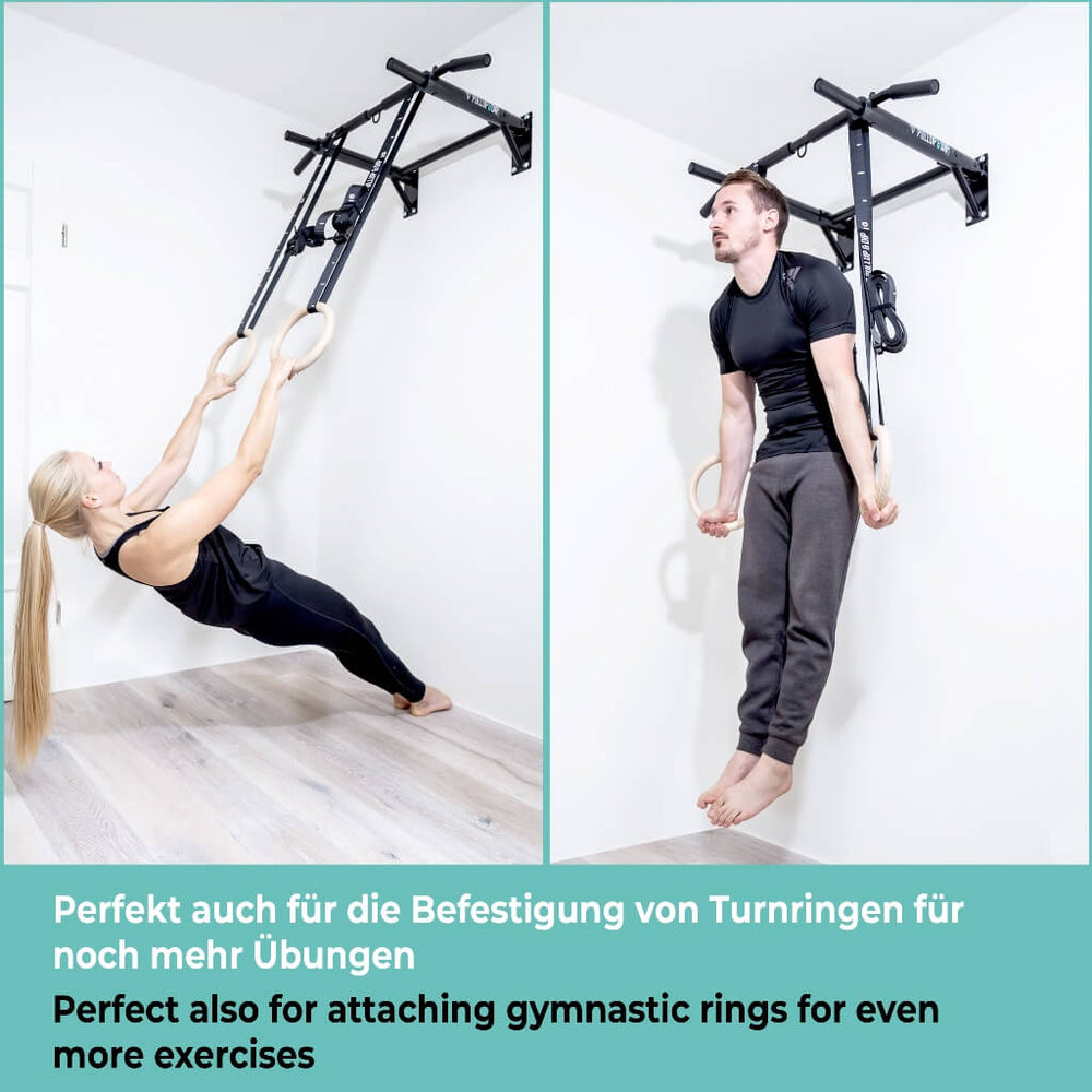 Wall Mounted Pull-up Bar incl. Pull-up Assist Band