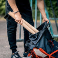 Wooden parallettes with ergonomic handle, low or medium version